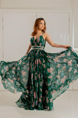Emerald Blossom Enchantment Gown